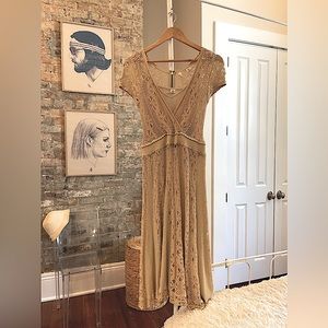Elegant yet casual crocheted dress by Moth, size M.